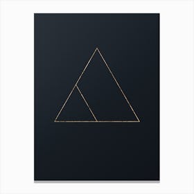 Abstract Geometric Gold Glyph on Dark Teal n.0202 Canvas Print