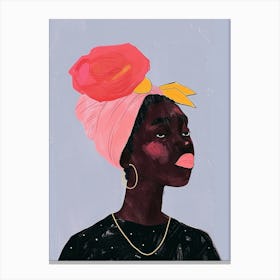 Black Girl With A Turban Canvas Print