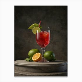 Cocktail On A Table Canvas Print