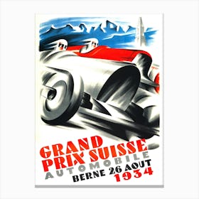 1934 Swiss Grand Prix Race Canvas Print