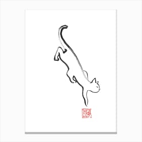 Climbing Cat Canvas Print