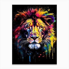 Colorful Lion Canvas Print