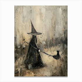 Witch And Cat 4 Canvas Print