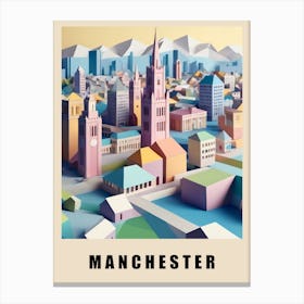 Manchester City Low Poly (3) Canvas Print