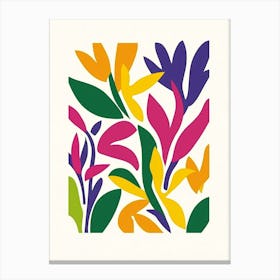 Flowers And Leaves Canvas Print