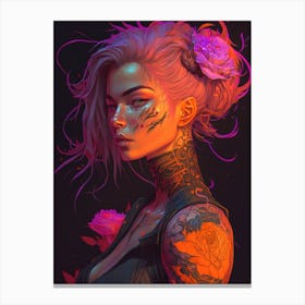 Tattooed Girl 1 Canvas Print