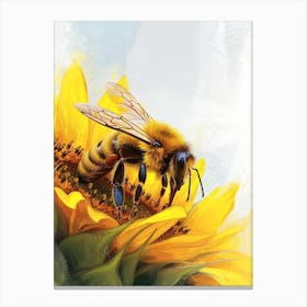 Meliponini Bee Storybook Illustrations 6 Canvas Print