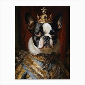 French bulldog king Canvas Print