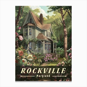 Rockville Retro - A Glimpse of Maryland’s Charm Poster Canvas Print