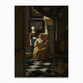 Johannes Vermeer The Love Letter Canvas Print