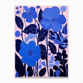 Blue Flower Illustration Veronica 3 Canvas Print