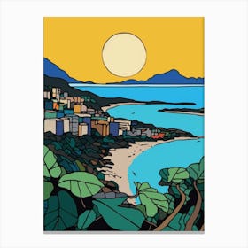 Minimal Design Style Of Rio De Janeiro, Brazil 2 Canvas Print