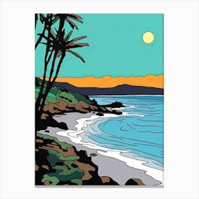 Minimal Design Style Of Maui Hawaii, Usa 2 Canvas Print