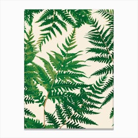 Pattern Poster Hares Foot Fern 3 Canvas Print