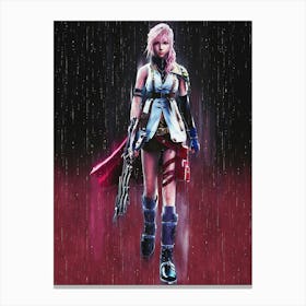 Lightning Character From Final Fantasy Xiii Canvas Print