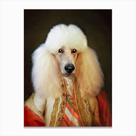 Zadig The Kings Poodle Pet Portraits Canvas Print