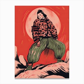 Samurai Illustration 13 Canvas Print