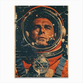 Beautiful Retro Astronaut 14 Canvas Print