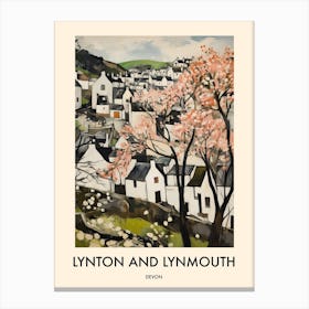 Lynton And Lynmouth (Devon) Painting 4 Travel Poster Canvas Print