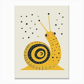 Yellow Snail Canvas Print