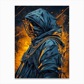 Soldier In Flames Canvas Print