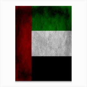 United Arab Emirates Flag Texture Canvas Print