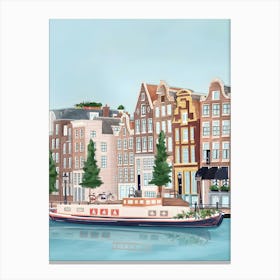 Netherlands Amsterdam City Travel Landscape Canvas Print