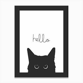 Hello Cat Canvas Print