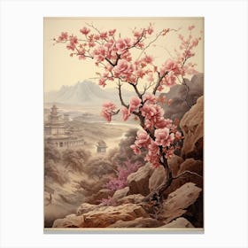 Plum Blossom Victorian Style 0 Canvas Print