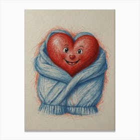 Heart In A Blanket Canvas Print
