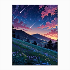 Night Sky Anime aesthetic 22 Canvas Print