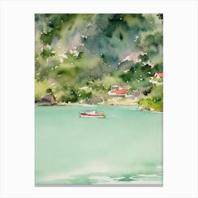 Mergui Archipelago Myanmar Watercolour Tropical Destination Canvas Print