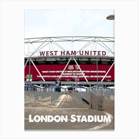 London Stadium, West Ham, Stadium, Football, Art, Soccer, Wall Print, Art Print Canvas Print