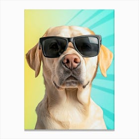 Dog In Sunglasses. Generated AI. Art Print 4 Canvas Print