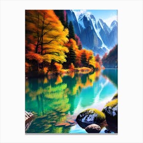 Autumn Lake Hd Wallpaper 1 Canvas Print