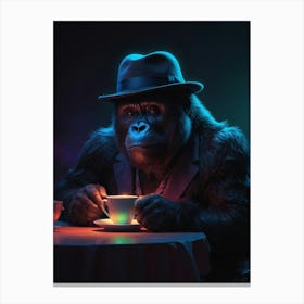 Gorilla In Hat Canvas Print