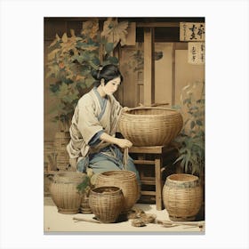 Basketry Work By The Craftsman Ichida Shshichir Of Nan 1 1 Canvas Print