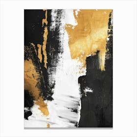 Abstract Black And Gold Painting 3 Canvas Print
