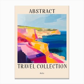 Abstract Travel Collection Poster Malta 2 Canvas Print