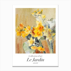 Le Jardin Secret Garden Daffodils Canvas Print