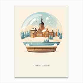 Trakai Castle Lithuania Snowglobe Poster Canvas Print