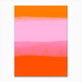 Orange And Pink Abstract Sunset Canvas Print