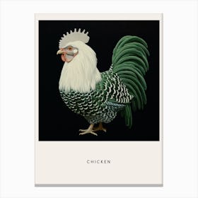 Ohara Koson Inspired Bird Painting Chicken 7 Poster Canvas Print