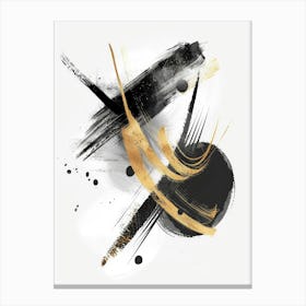 Abstract Black And Gold Painting 62 Canvas Print