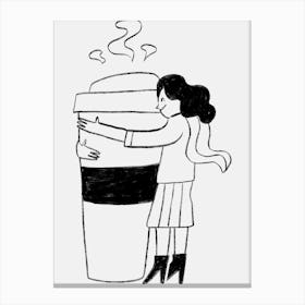 Coffee Cup Hug Stampe su tela