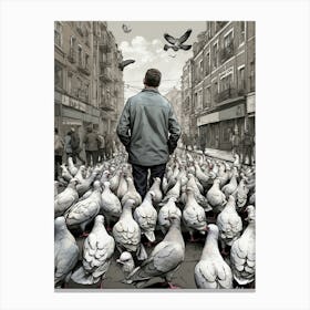 Pigeons 4 Canvas Print