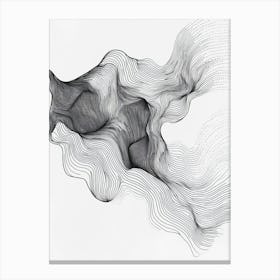 Abstract Wave Drawing 2 Canvas Print