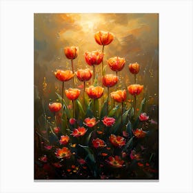 Tulips painting Canvas Print