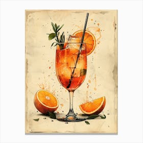 Cocktail With Oranges 9 Canvas Print