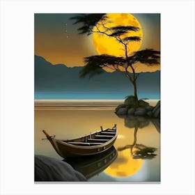 Moonlight On The Lake Canvas Print